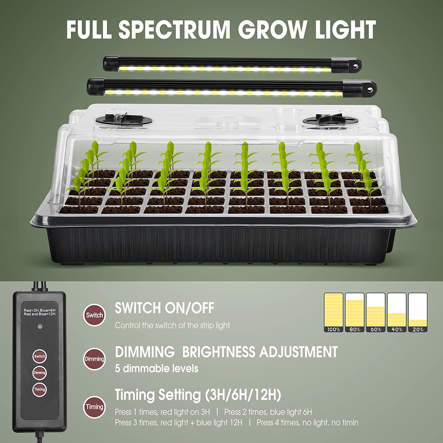 Humidity Dome Kit - 【Bestes Set】 1 Set Anzuchtschalen mit