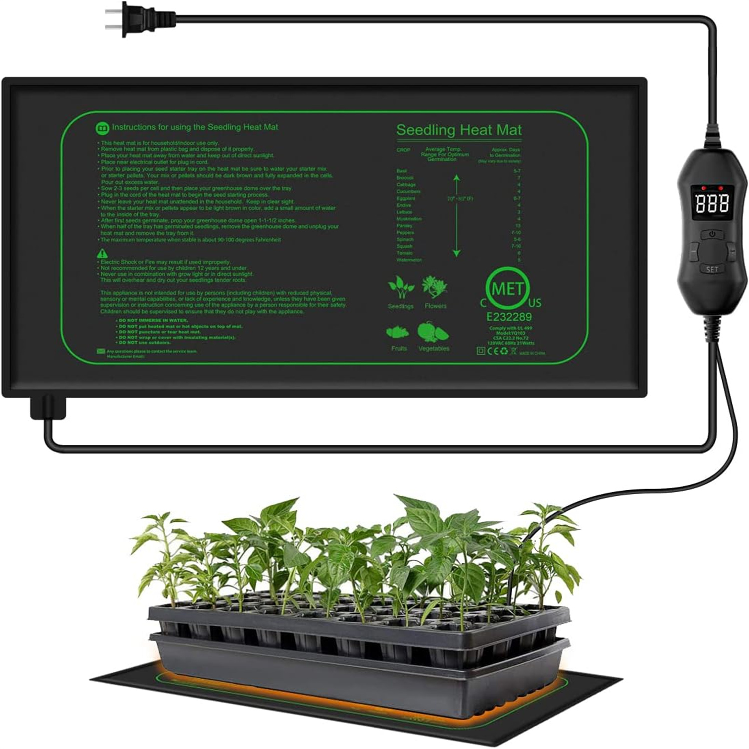 Rooting Gel Clone - Sämling Wärme Matte Mit Digitalem Thermostat