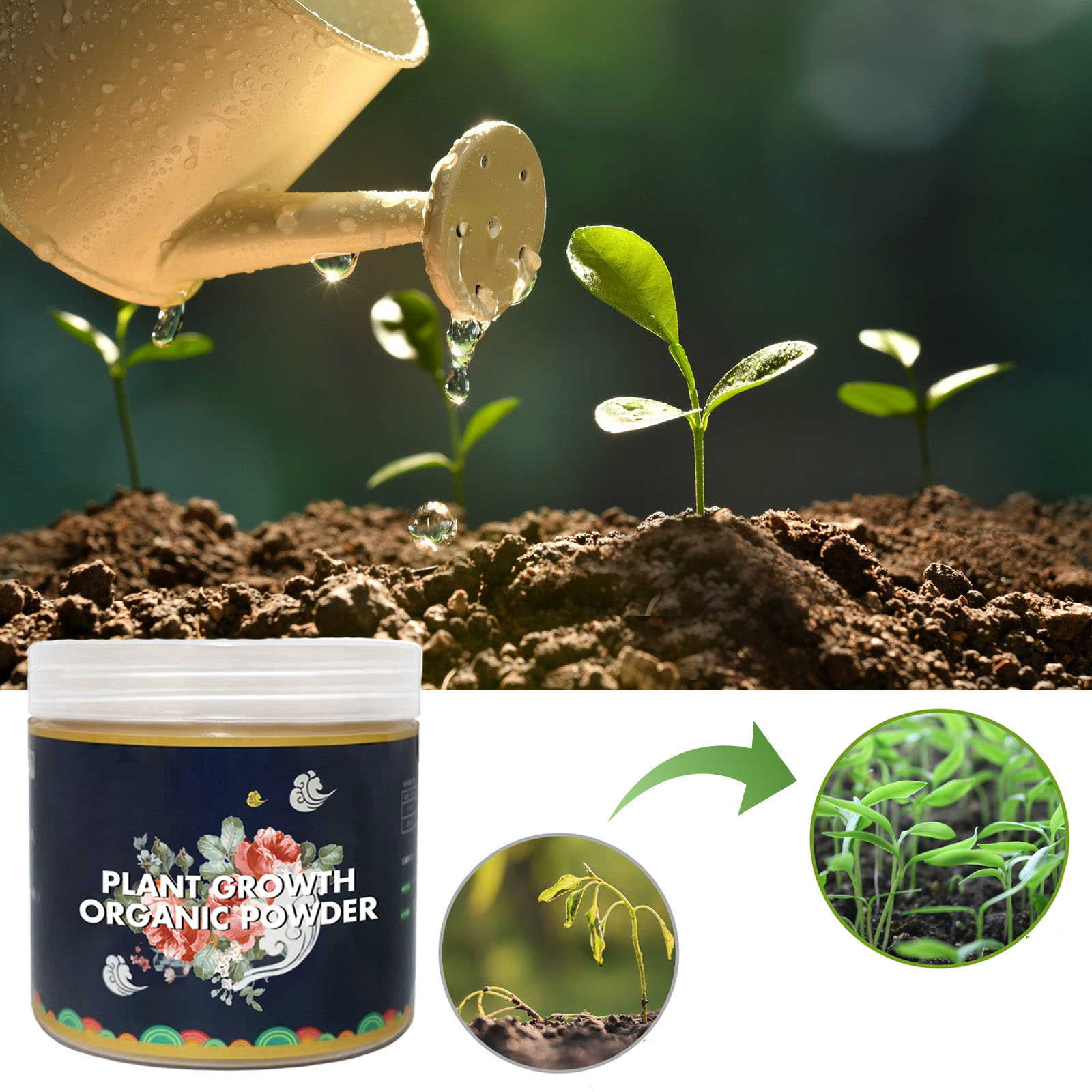 Rooting Hormone Powder - Schnelles Verwurzelungspulver, Verbesserung des Pflanzenboden, Lösen,