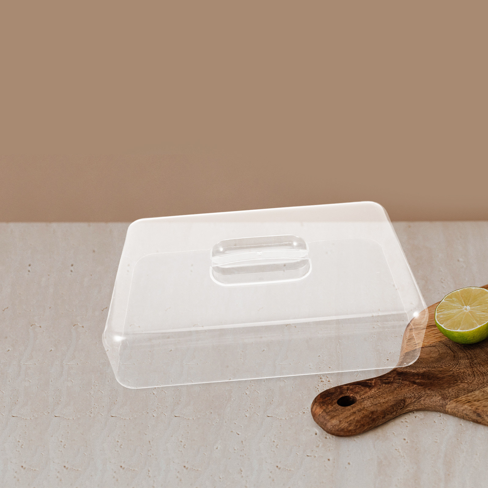 Plastic Dome Clear - 2 Stück Klare Rechteckige Acryl-Kuchenhauben 27,5