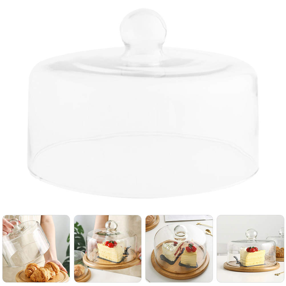 Plastic Dome Clear - 18 cm Transparente Glas-Lebensmittelabdeckung für Kuchen,