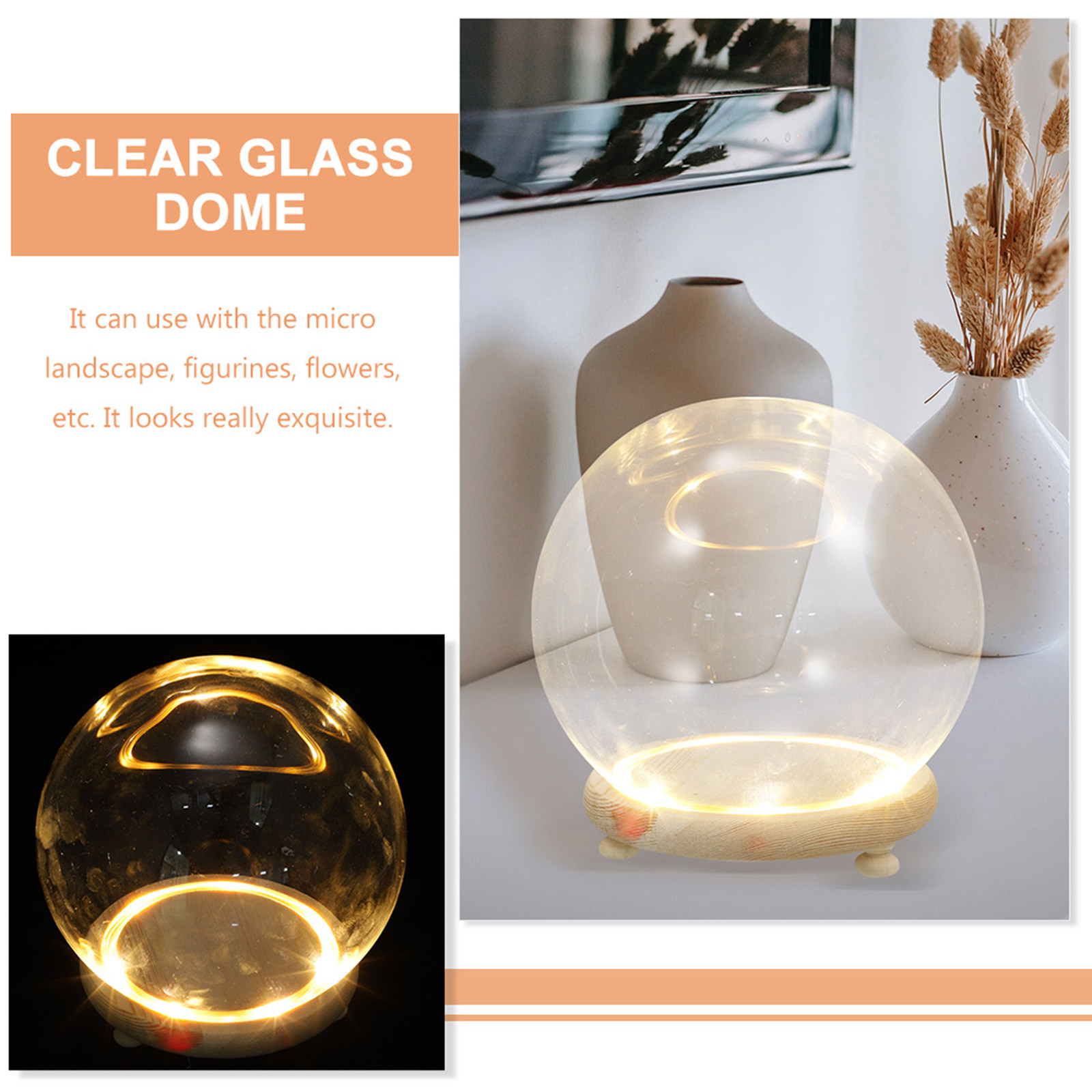 Klare Glaskuppel-Abdeckung für – Plastic Dome Clear Bewertung und Preis