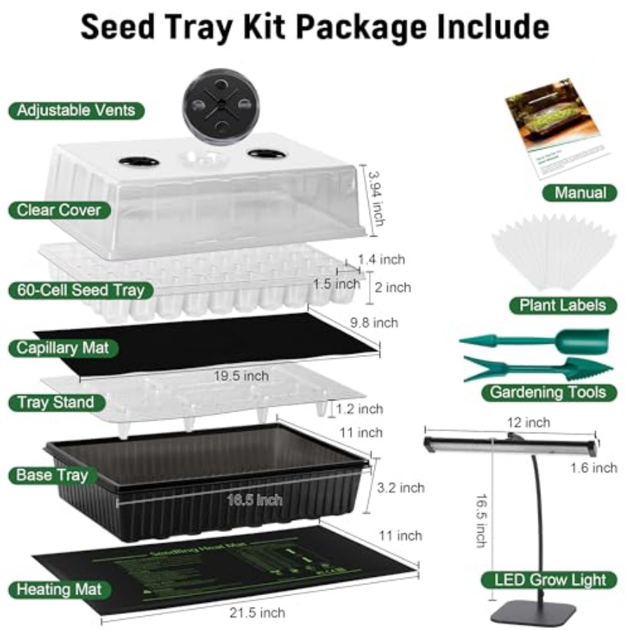 60-Zellen Selbstbewässerndes A – Humidity Dome Kit Bewertung und Preis