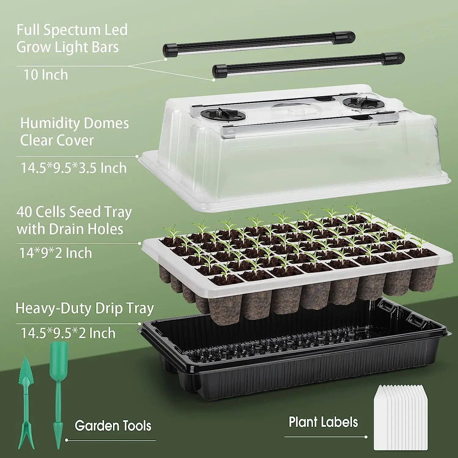 1 Set, Anzuchtschalen mit 2 la – Humidity Dome Kit Bewertung und Preis